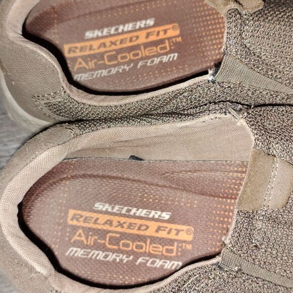 Skechers Relaxed Fit Air Cooled Memory Foam  Tan slip on Shoes  Sz 11 - Picture 6 of 7
